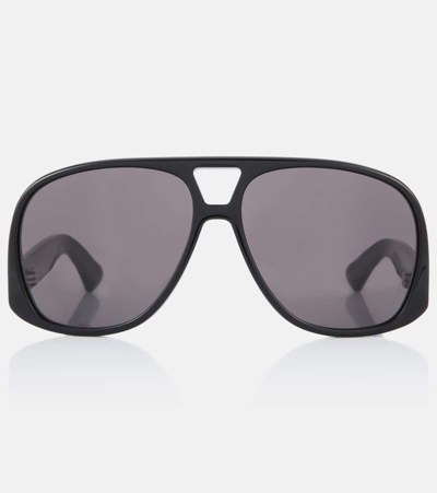 Saint Laurent Sl 652 Solace Aviator Sunglasses In Black