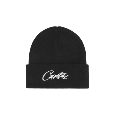 Pre-owned Corteiz Folded Allstarz Beanie 'black'