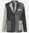 Thom Browne Giacca In Lana Multicolor Donna In Grey