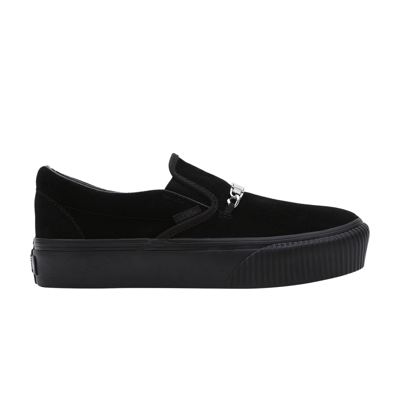 Pre-owned Vans Karina Rozunko X Slip-on Platform Sf 'black'