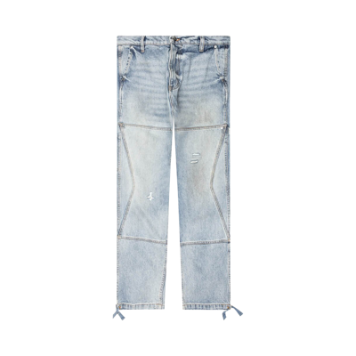 Pre-owned Rhude Reza Denim Double Knee Pant 'indigo' In Blue