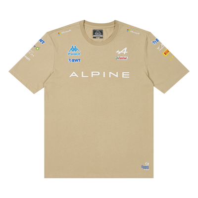 Pre-owned Palace X Kappa For Alpine T-shirt 'tan'