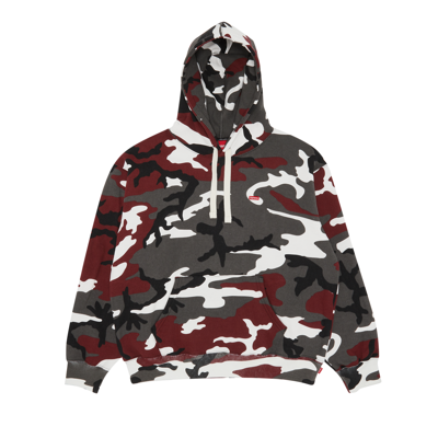 Pre-owned Supreme Small Box Drawcord Hooded Sweatshirt 'red Camo'