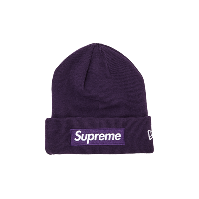 Pre-owned Supreme X New Era Box Logo Beanie 'dark Purple'