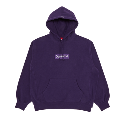 Pre-owned Supreme Box Logo Hooded Sweatshirt 'dark Purple'