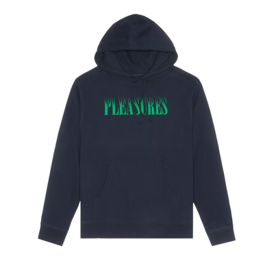Pre-owned Pleasures Crumble Hoodie 'navy' In Blue
