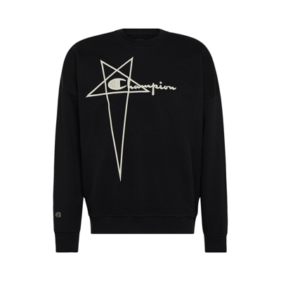 Pre-owned Rick Owens X Champion Pullover Sweat 'black'