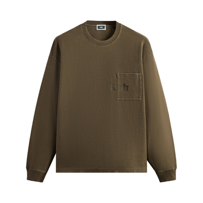 Pre-owned Kith Long-sleeve Quinn Tee 'java' In Brown