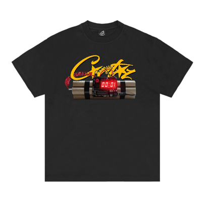 Pre-owned Corteiz Times Up Tee 'black'