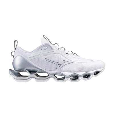Pre-owned Mizuno Wmns Wave Prophecy 13 'white Metallic Grey'