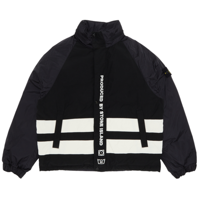 Pre-owned Supreme X Stone Island Reversible Down Puffer Jacket 'black'