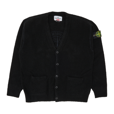 Pre-owned Supreme X Stone Island Bouclé Cardigan 'black'