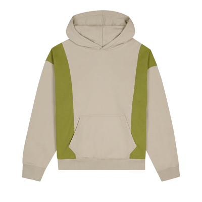 Pre-owned Brain Dead Mendoza Cropped Hooded Sweatshirt 'tan' In Brown