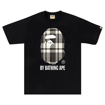 Pre-owned Bape Check By Bathing Ape Tee 'black'