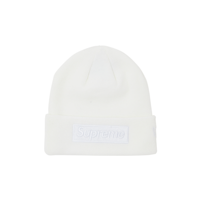 Pre-owned Supreme X New Era Box Logo Beanie 'white'