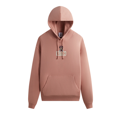 Pre-owned Kith For Mickey & Friends Cyber Monday Minnie Classic Logo Hoodie 'french Clay' In Pink