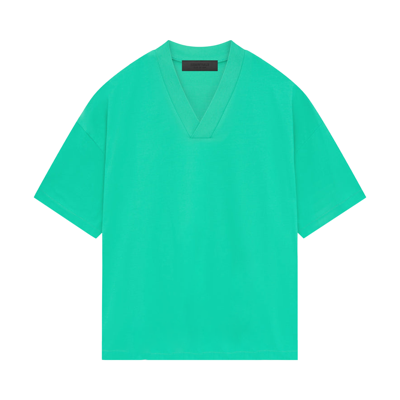 Pre-owned Essentials Fear Of God  V Neck T-shirt 'mint Leaf' In Green