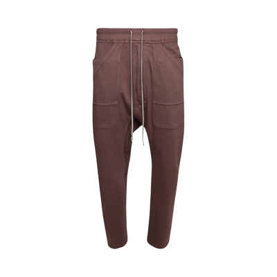 Pre-owned Rick Owens Drkshdw Classic Cargo Drawstring Sweatpants 'mauve' In Brown