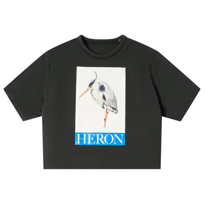 Pre-owned Heron Preston Heron Painted Padded Tee 'black'
