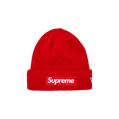 Pre-owned Supreme X New Era Box Logo Beanie 'red'