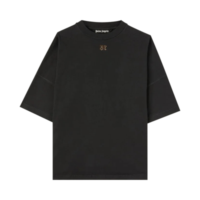 Pre-owned Palm Angels Foggy Logo Over T-shirt 'black/white'