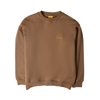 Pre-owned Dime Classic Small Logo Crewneck Sweatshirt 'cappuccino' In Brown