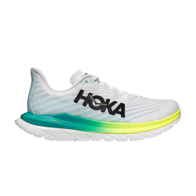 Pre-owned Hoka Wmns Mach 5 Wide 'white Blue Glass'