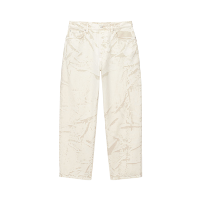 Pre-owned Stussy Distressed Canvas Big Ol' Jean 'khaki' In Tan