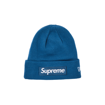 Pre-owned Supreme X New Era Box Logo Beanie 'blue'