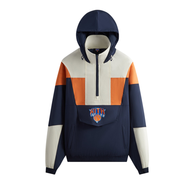 Pre-owned Kith For The New York Knicks Quarter Zip Anorak 'nocturnal' In Multi-color