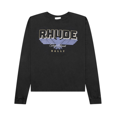 Pre-owned Rhude Hope Ranch Long-sleeve Tee 'vintage Black'