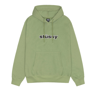 Pre-owned Stussy Ss-link Hoodie 'moss' In Green