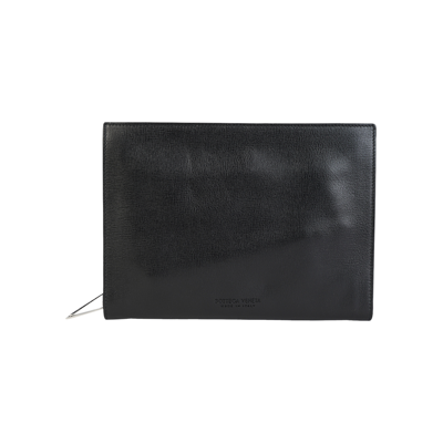 Pre-owned Bottega Veneta Leather Embossed Pouch 'black/silver'
