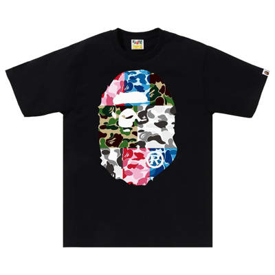 Pre-owned Bape Abc Camo Crazy Big Ape Head Tee 'black'