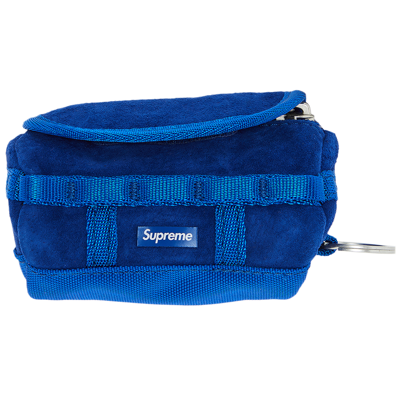 Pre-owned Supreme X The North Face Suede Base Camp Duffle Keychain 'blue'