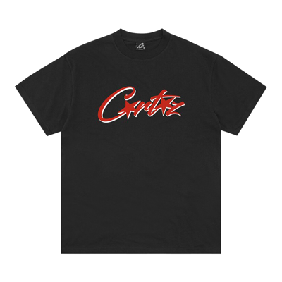 Pre-owned Corteiz Og Allstarz Tee *new Blank* 'black/red'