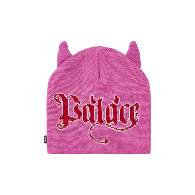 Pre-owned Palace Horny Nein Cuff Beanie 'shock Pink'