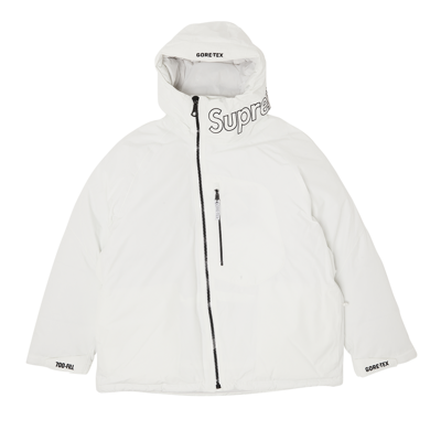 Pre-owned Supreme Gore-tex 700-fill Down Parka 'white'