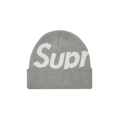 Pre-owned Supreme Big Logo Beanie 'grey'