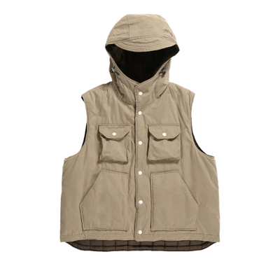 Pre-owned Engineered Garments Field Vest 'khaki' In Brown