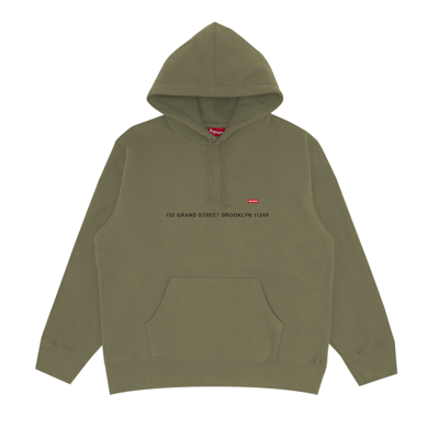 Pre-owned Supreme Shop Small Box Hooded Sweatshirt - Brooklyn 'light Olive' In Green