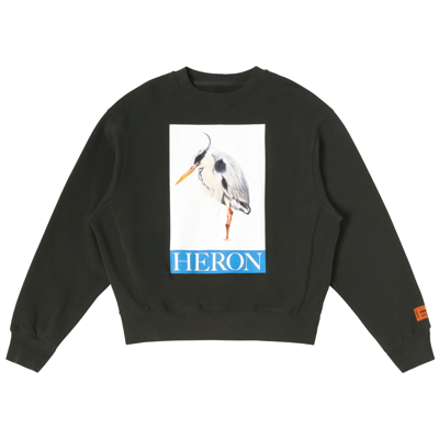 Pre-owned Heron Preston Heron Painted Crewneck 'black'