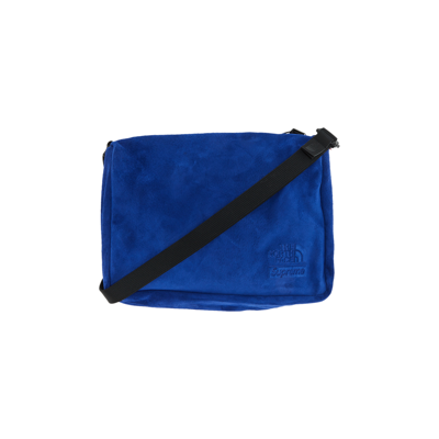 Pre-owned Supreme X The North Face Suede Shoulder Bag 'blue'