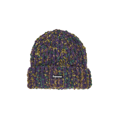 Pre-owned Supreme Chenille Beanie 'dark Purple'