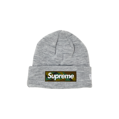 Pre-owned Supreme X New Era Box Logo Beanie 'heather Grey'