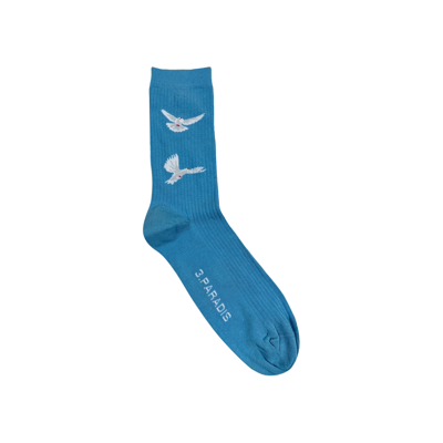 Pre-owned 3paradis 3.paradis Freedom Dove Socks 'blue'