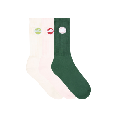 Pre-owned Golf Wang Golfy Sock (3 Pack) 'white/rose Water/green' In Cream