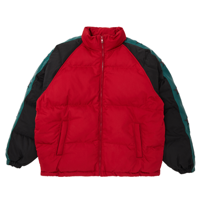 Pre-owned Supreme Star Sleeve Down Puffer Jacket 'red'