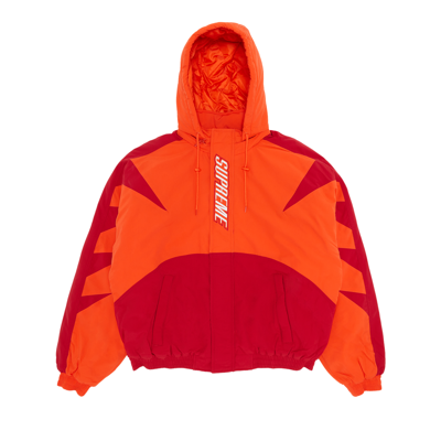Pre-owned Supreme Wildcat Sideline Puffer Jacket 'orange'