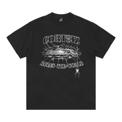 Pre-owned Corteiz Web Alcatraz Tee *new Blank* 'black'